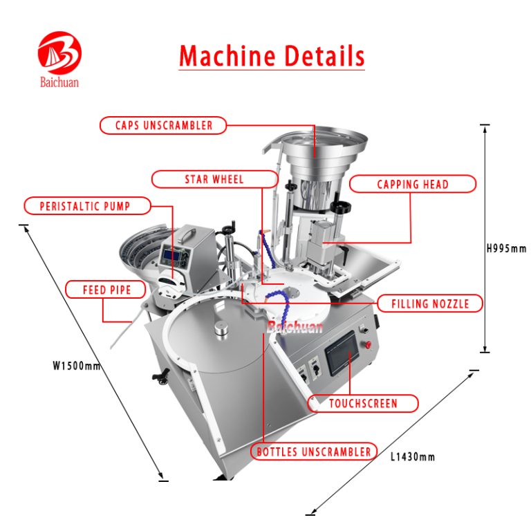 Fully Automatic Liquid Machine fully automatic filling machine for face cream cosmetics beauty products foundation serum filling machine for vial bottle