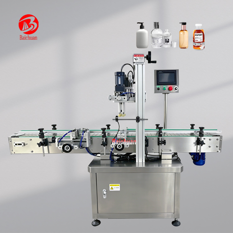 good quality automatic touch screen servo rotary plastic bottle screw capping for beverage production line good quality automatic touch screen servo rotary plastic bottle screw capping for beverage production line